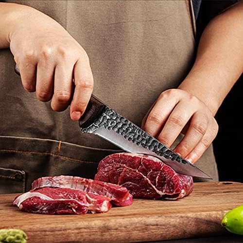 LYUSan 5.9 İNÇ kemiksi saplı bıçak Et Cleaver El Yapımı Çok Amaçlı Cleaver Mutfak Bıçakları Kamp için, ızgara Karbon Çelik