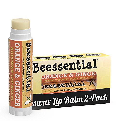 Beessential Tamamen Doğal Gül Nane Dudak Balsamı 2 paket-Kuru ve Çatlamış Dudakları İyileştirir ve Önler - Nemlendirici Balmumu,