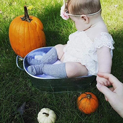 Azue Bebek Kız Diz Yüksek Çorap Yenidoğan Bebek Pamuk Kablo Örgü Çorap Unisex Bebek Uzun Çorap Toddler Çorap Tayt