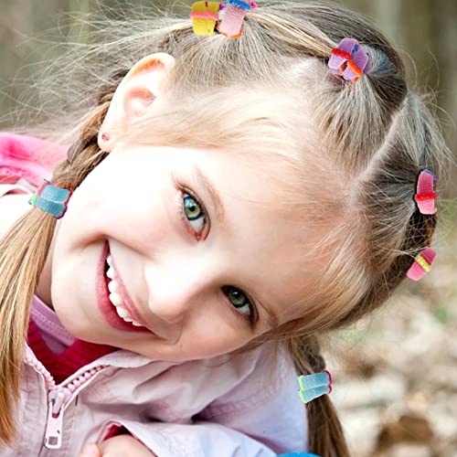 Santoddle 200 Adet Sevimli Bebek Saç Bağları Çocuklar Elastik Saç Bağları Renkli Küçük At Kuyruğu Tutucular Kızlar için Toddlers