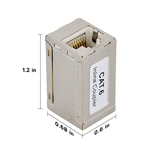 İwillink (10 Paket) Korumalı RJ45 Çoğaltıcı, Cat5e/Cat6/Cat7 Ethernet Kablosu için Metal Muhafaza Ethernet Çoğaltıcı, Genişletici
