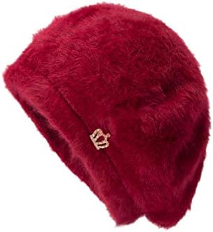 BODOAO Erkek Kadın Kış Tasarım Taç Katı Kulak Koruyucu Hımbıl Bereliler Şapka