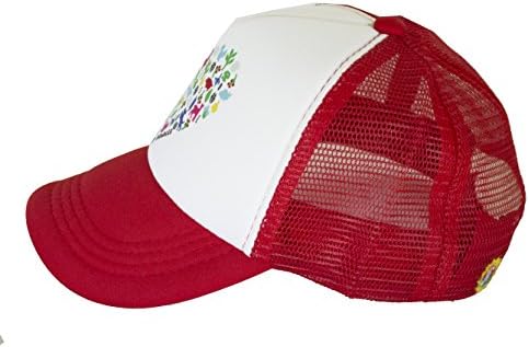 JP Karalamalar Kalp Şapka Çocuklar kamyon şoförü şapkası. Beyzbol Örgü Sırt Kapağı Bebek, Yürümeye Başlayan Çocuk ve Gençlere