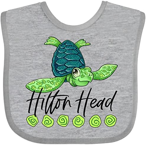Inktastic Hilton Head Sevimli Gülümseyen Deniz Kaplumbağası Bebek Önlüğü