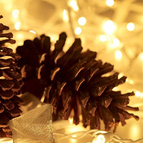 Noel ışıkları 100 sayısı Mini temizle ışıkları 32 ft beyaz tel Noel ağacı dize ışıkları açık kapalı noel süslemeleri düğün süslemeleri