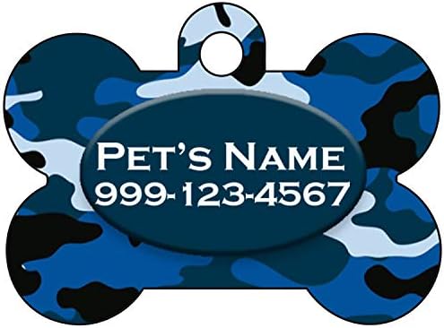 InstaPetTags Camo Köpek Etiketi Evcil Hayvan Kimliği Etiketi Evcil Hayvanınızın Adı ve Numarası ile Kişiselleştirilmiş