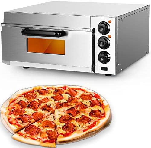 Ticari Pizza Fırınları Tezgah, 14 Paslanmaz Çelik Elektrikli pizza fırını, 110 V 2000 W Tezgah Pizza Makinesi Tek Katlı Katmanlı