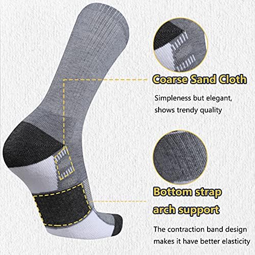 COOVAN Erkek Mürettebat Çorap 6 Pairs Atletik Koşu Yastık Kalın Sıcak İş Çorap Erkekler için