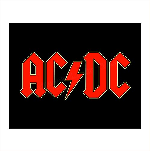 AC / DC Band Klasik Logo Posteri - 10 x 8 Şarkı Sanatı Duvar Baskısı-Çerçeveye Hazır. Vintage Müzik Dekor için Ev-Stüdyo-Bar-Yurt