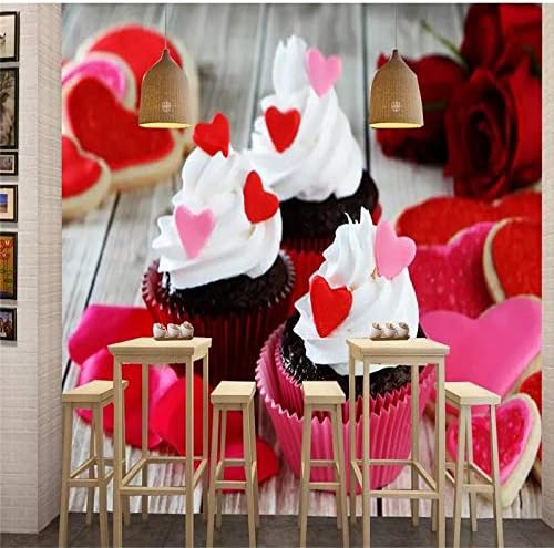 XZCWWH Özel 3D Duvar Kağıdı Cupcakes Kahve Kek Dükkanı Tatlı Dükkanı Ekmek Arka Plan Duvar Boyama Posteri Duvar Sticker Kapı
