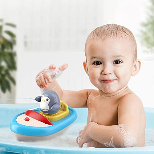 WWDS 3 Penguenler Sprinkler banyo oyuncakları - 3 Sprey Penguenler Elektrikli Tekne Sprey Su Banyosu Oyuncak - Otomatik Yağmurlama