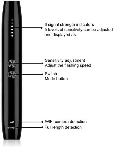 Rf Bug Dedektörü Anti Casus Dedektörü RF Dedektörü ve Kamera Finde-GSM Takip Cihazı için Kablosuz Bug Gizli Kamera Dedektörü