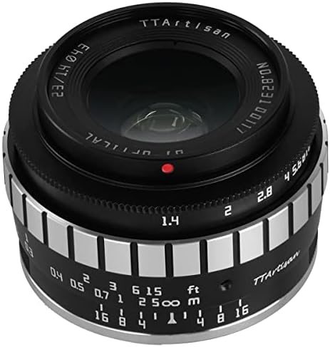 TT Artisan 23mm F / 1.4 APS-C Lens Bağlantısı Canon M Dağı Gümüş Manuel Geniş Açı Lens Aynasız fotoğraf Makineleri için