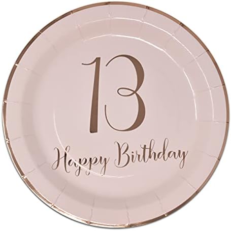 13th Doğum Günü Parti Malzemeleri Sofra Seti 24 9 Kağıt Yemek Tabakları 24 7 Plaka 24 9 Oz Fincan 24 Öğle Peçeteler Kızlar için