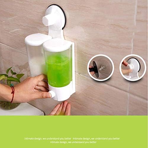 CHQUAN Vantuz sabunluk Banyo Duvar Asılı Losyon Şişe duş jeli Şampuan Basın Şişe Beyaz Şeffaf sabun Sıvı Pompası (Boyut: 700