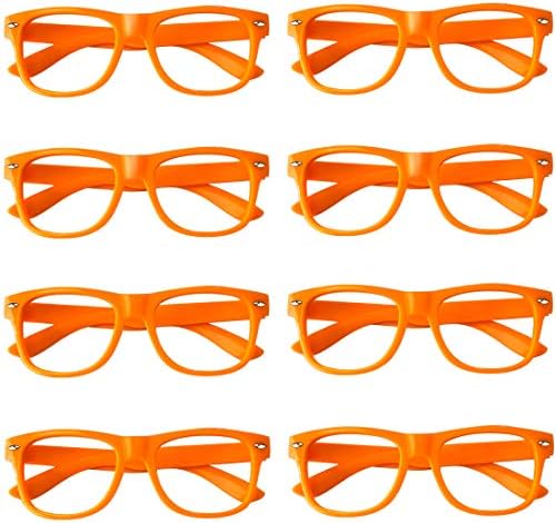 8 Paketleri Çocuklar Çerçeve Sadece Hiçbir Lens Parti İyilik Malzemeleri Turuncu Güneş Gözlüğü