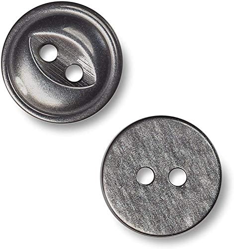 Düğme Dikiş Balık Gözü Düğmeleri Duman 2 Delik Plastik 0.75 inç Yuvarlak Düğme Gömlek Düğmeleri 30L Paketi 12