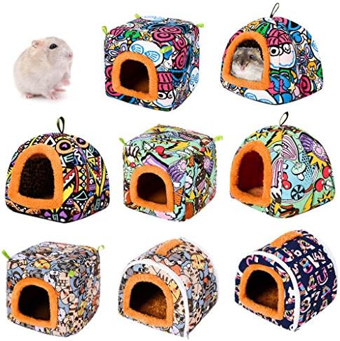 avbxcuecc Küçük Hayvan Kobay Hamster Kirpi Yatak Ev Sıcak Kafes Yatak Habitat Mağara Malzemeleri