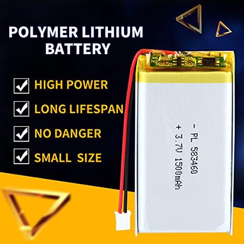 AKZYTUE 3.7 V 1500 mAh 583460 Lipo Pil Şarj Edilebilir Lityum polimer iyon batarya Paketi ile JST Bağlayıcı