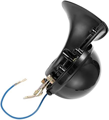 Shkalacar Süper Loud 105dB Elektrikli Salyangoz Boynuz, 12 V Siyah Su Geçirmez Tren Hava Boynuz, hava Boynuz Raging Ses için