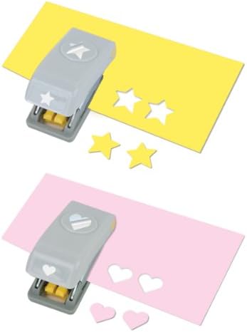 EK Araçları Kağıt Punch Seti, Mini, Kalp ve Yıldız