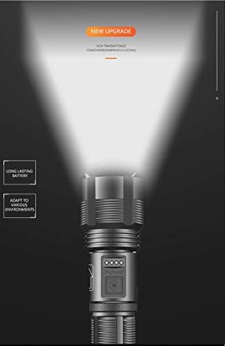 QİMAİ Led El Feneri Şarj Edilebilir Yüksek Lümen 10000, XHP50, 5 Mod, Zumlanabilir, Suya Dayanıklı, Kış, Acil Durumlar, Kamp,