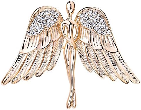 OKA takı koruyucu melek pimleri mücevher buket kristal broş altın sesi