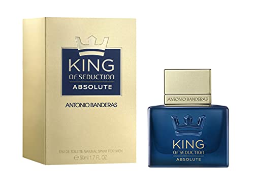 Antonio Banderas Parfümleri-Baştan Çıkarma Kralı Mutlak-Erkekler için Eau de Toilette Spreyi, Odunsu Yosun Kokusu-3.4 Floz