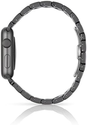 Apple Watch için Üretilen 42 / 44mm JUUK Vitero Granit Premium Saat Bandı, Sağlam Paslanmaz Çelik Kelebek deployant Toka (Mat)ile
