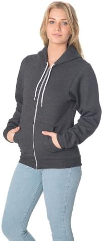 Amerikan Giyim erkek Flex Polar Uzun Kollu Zip Hoodie, Stil F497w Kapüşonlu Sweatshirt, Koyu Heather Gri, X-Large ABD