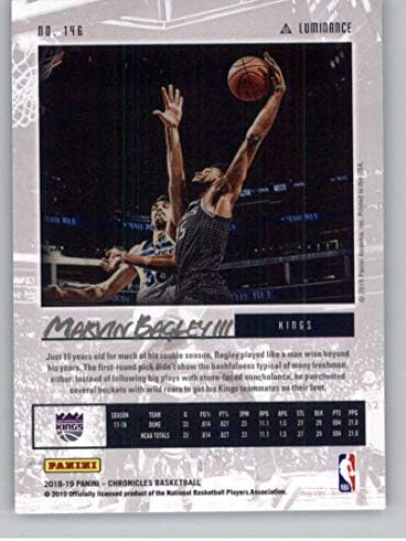 2018-19 Chronicles Parlaklık Basketbol 146 Marvin Bagley III Sacramento Kings Resmi NBA Ticaret Kartı Panini Amerika Çaylak