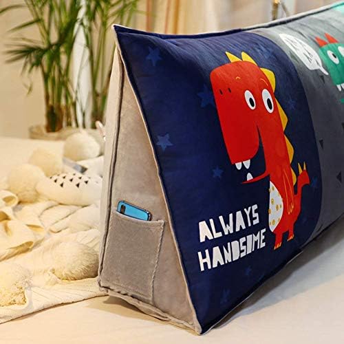 HHXXSoft Başlık Kama Yastık, büyük Bolster Üçgen Başlık Arkalığı Yatak İstirahati okuma yastığı çekyat Daybed-t 90x40 cm (35x16