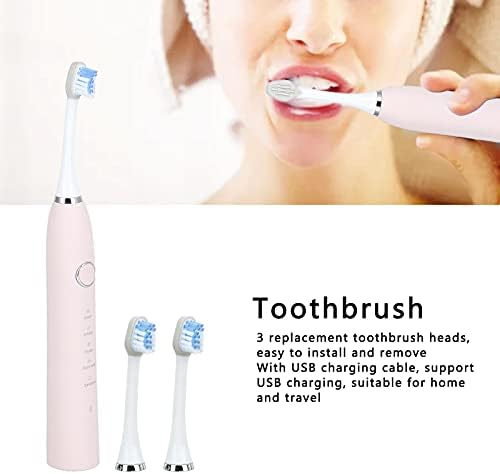 Elektrikli Diş Fırçası, 3 Kafalı Diş Fırçası Seti, 5V USB Şarj, Elektrikli Diş Fırçası Saklama Kutusu, Yetişkinler için İngilizce