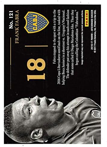 -17 Panini Meraklısı Sanatçının Kanıtı Futbol 121 Frank Fabra Boca Juniors Resmi Ticaret Kartı