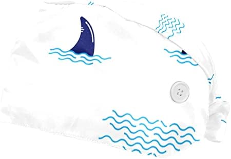HUİ JİN DÜKKANI Köpekbalığı Açı 2 Adet Çalışma Kapaklar Kabak Şeklinde Kravat Geri Şapka Düğme Şapka Unisex şapka ile Ter Bandı