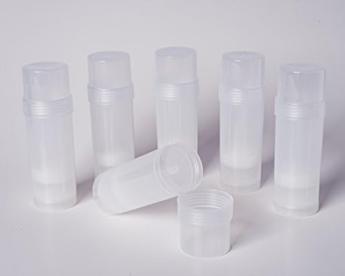 Boş Deodorant Kapları Yuvarlak (2.2 oz, 6'lı Paket) - BPA İçermeyen Şeffaf Plastik, Küçük Boyutlu Taşıma Seyahati için Harika,