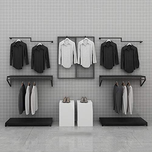 DENGSH Demir Duvara Monte Elbise Askısı, Basit Modern portmanto, moda Zarif Sağlam Kolaylık / Siyah / 120 cm