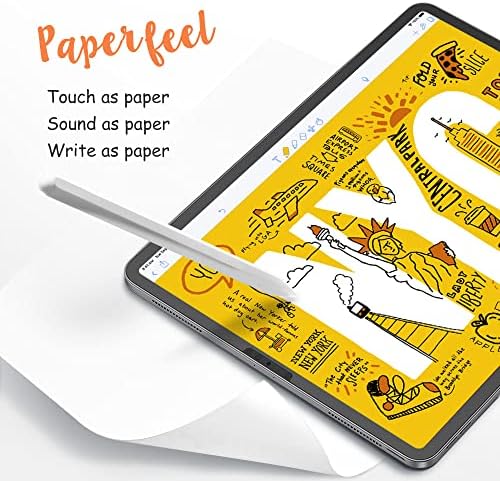 BERSEM [2 PAKET] Paperfeel Ekran Koruyucu ile Uyumlu iPad Pro 12.9 İnç (2021&2020&2018),iPad Pro 12.9 5th/4th/3rd Nesil Mat PET