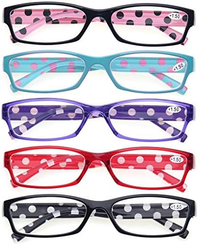 Okuma gözlüğü 5 paket büyük değer bayanlar okuyucular kaliteli moda gözlük kadınlar için