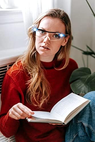 LED ışıklı ve Seyahat Kılıflı Büyüteç Gözlükleri-Okuyucular, Kadınlar, Erkekler, Çocuklar için Harika Gözlükler-Ayarlanabilir
