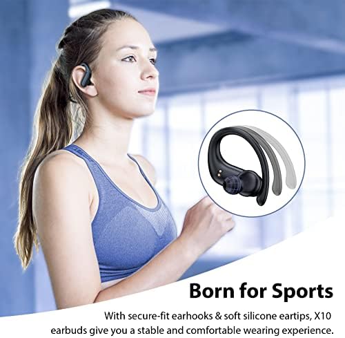 Kablosuz Kulaklık Bluetooth Spor Kulaklıklar ile Kablosuz Şarj Kılıf & IPX7 Su Geçirmez, 40 H Çalma Süresi Koşu Kulaklık Kulak