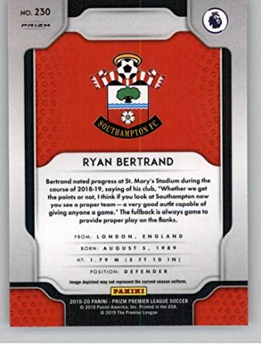 2019-20 Panini Prizm İngiltere Premier Ligi (EPL) Prizmleri Hyper Soccer 230 Ryan Bertrand Southampton Panini America'dan Resmi