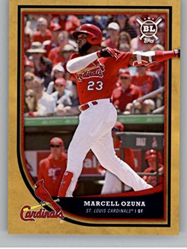2018 Topps Büyük Lig Altın 114 Marcell Ozuna St. Louis Cardinals MLB Ticaret Kartı