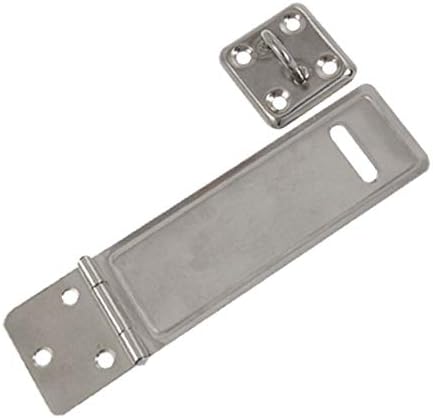 X-DREE Gates Kapı Arkadaşı Mandalı Gümüş Ton Metal Hasp Zımba Çifti(Gates Kapı Arkadaşı Mandalı argento Ton metallo Hasp Zımba