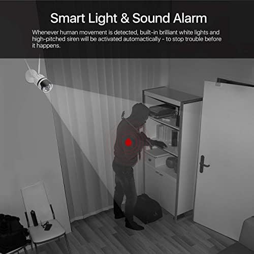 ZOSI Spot Güvenlik Kamera Kapalı Açık, Renkli Gece Görüş, 1080 P WiFi IP Gözetim Kameralar için Ev, İki Yönlü Ses, Hareket Algılama,