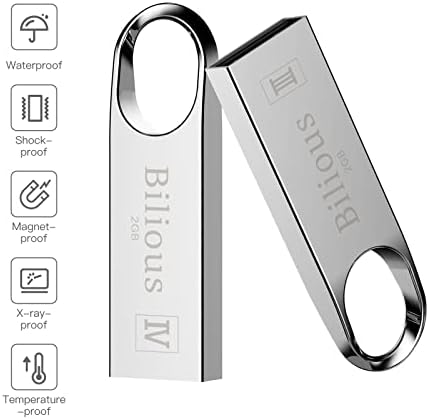USB Flash Sürücü, Bilious 4 GB Taşınabilir Anahtarlık Tasarım Başparmak Sürücüler Toplu 5 Paketi, Metal Tarzı Memory Stick U