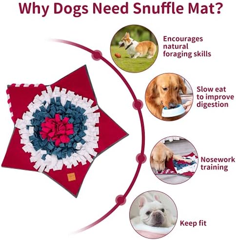 Hutuzldz Snuffle Mat Köpekler için, Nosework besleme matı Interaktif Bulmaca Zenginleştirme Oyuncaklar, Pet besleme matı Küçük
