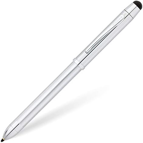 Cross Tech 3 + Çok Fonksiyonlu Kalem (Standart Kutu, Mekanik Kurşun Kalem, Tükenmez Kalem, Silgi/Kalem Kapağı) Parlak Krom