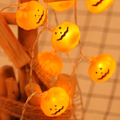 20 LED pille çalışan Jack-o ' - fener turuncu Jack-o-fener Cadılar Bayramı süslemeleri için