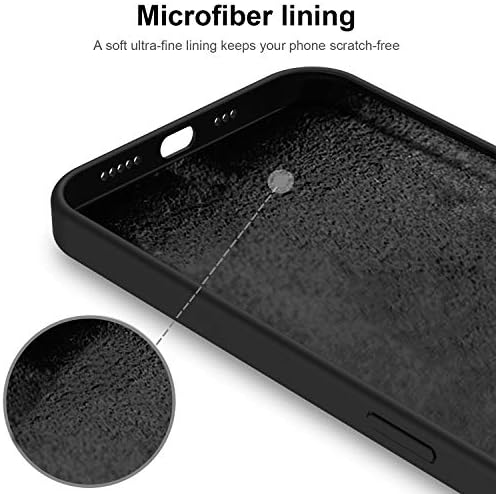 DEENAKİN iPhone 12 Pro Max Kılıf ile Ekran Koruyucu, yumuşak Sıvı Silikon Jel Kauçuk Tampon Kapak, Slim Fit Darbeye Koruyucu